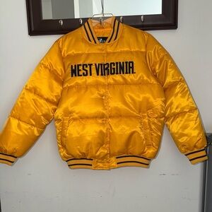 NWT G-III Sports West Virginia Yellow Puffer Jacket Size Large